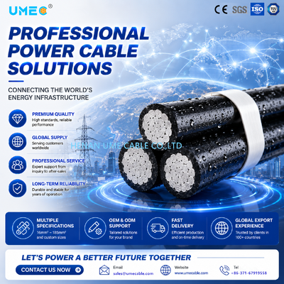 Conducteurs en aluminium à haute conductivité | Isolation XLPE résistante aux UV | Normes CEI | Tailles OEM et personnalisées disponibles