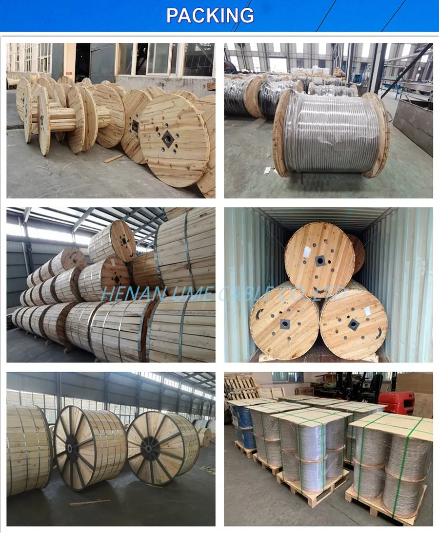 Câble en faisceau aérien de branchement isolé XLPE/PE/PVC AAC/AAAC/ACSR pour ligne de transport d'énergie 4